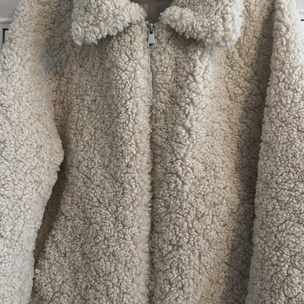 Shearling Collared Zip Jacket - image 5